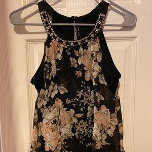 Papaya Black Formal Top